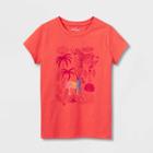 Girls' Zebra Short Sleeve Graphic T-shirt - Cat & Jack Coral
