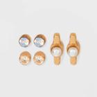 Moonstone Stud Earring Set 3pc - A New Day Gold