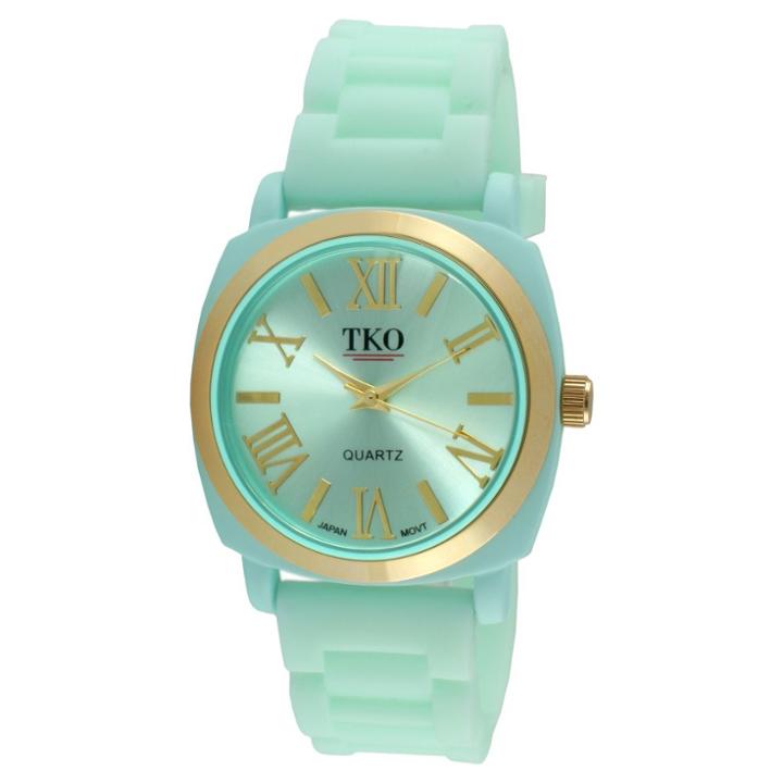 Tko Orlogi Women's Tko Rubber Strap Watch - Green,