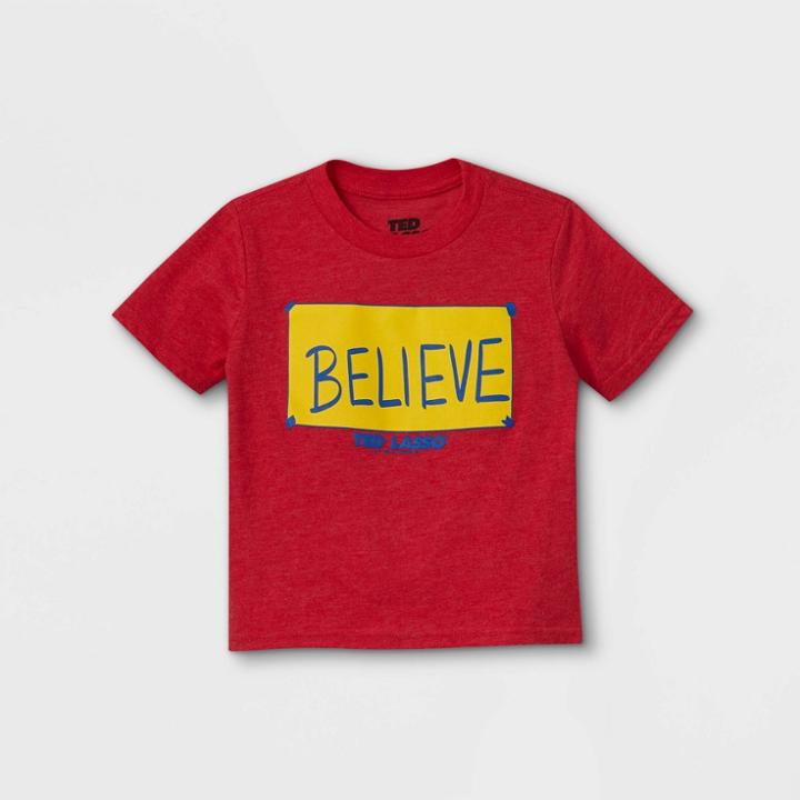 Toddler Boys' Ted Lasso Short Sleeve T-shirt - Red