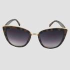 Women's Leopard Print Cateye Sunglasses - A New Day Brown