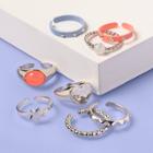 Kids' 8pk Color Pop Ring Set - More Than Magic , Grey/silver