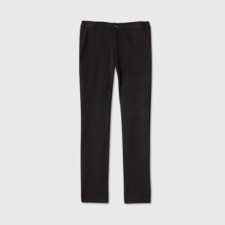 Girls' Stretch Uniform Ponte Pants - Cat & Jack Black