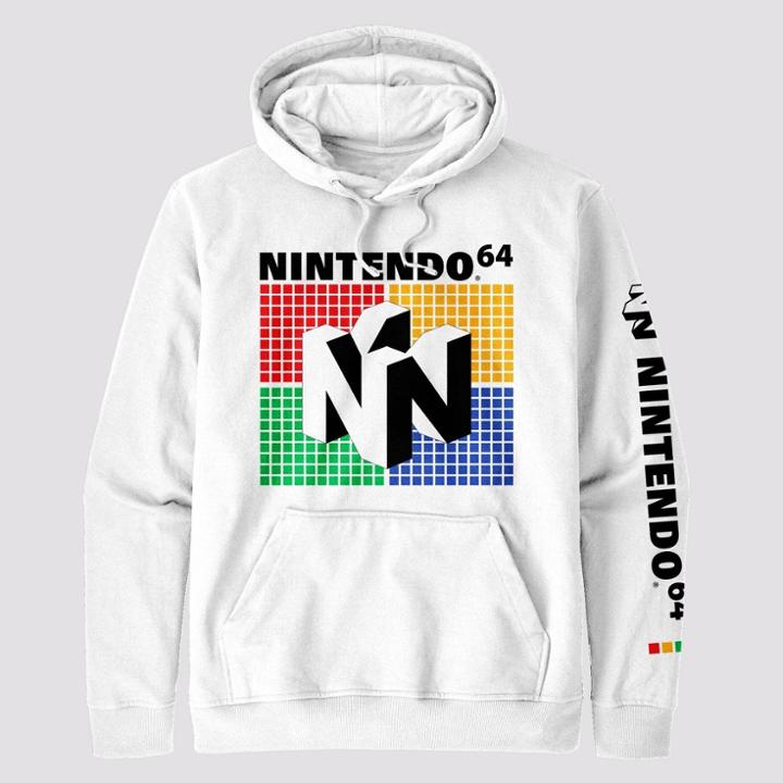 Men's Nintendo 64 Hooded Sweatshirt - White