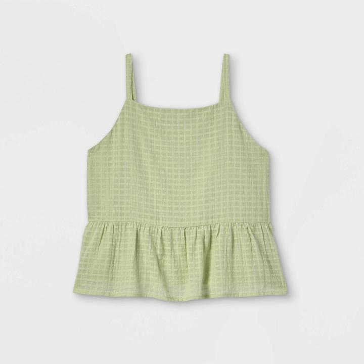 Girls' Peplum Woven Tank Top - Art Class