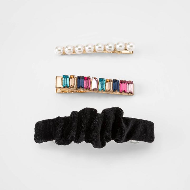 Girls' 3pk Hair Clip - Art Class