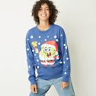 Women's Nickelodeon Spongebob Santa Holiday Sweatshirt - Dark Blue