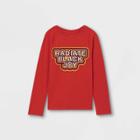 No Brand Black History Month Kids' Black Joy Long Sleeve Graphic T-shirt - Red