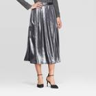Women's Mid-rise Flowy Midi Skirt - Who What Wear Silver