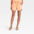 Women's High-rise Pull-on Shorts - Universal Thread Orange