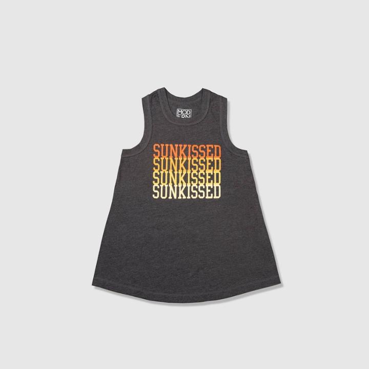 Modern Lux Women's Sunkissed Graphic Tank Top - Charcoal Gray