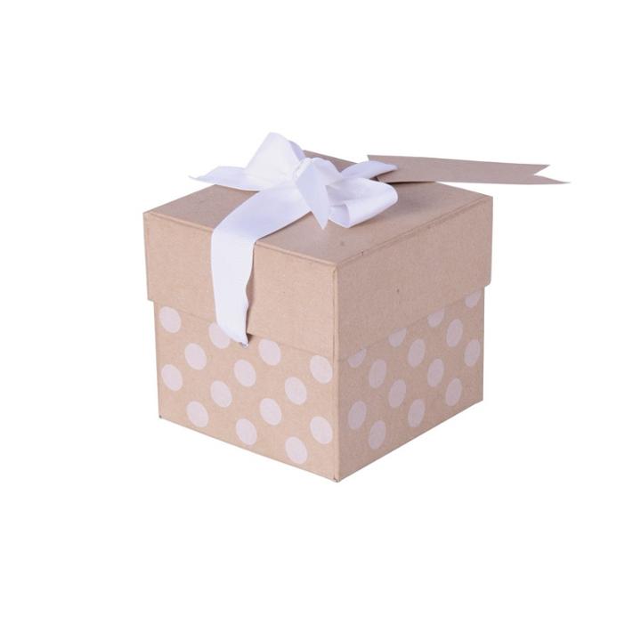 Kraft With White Dots Gift Box - Spritz, /red Pepper