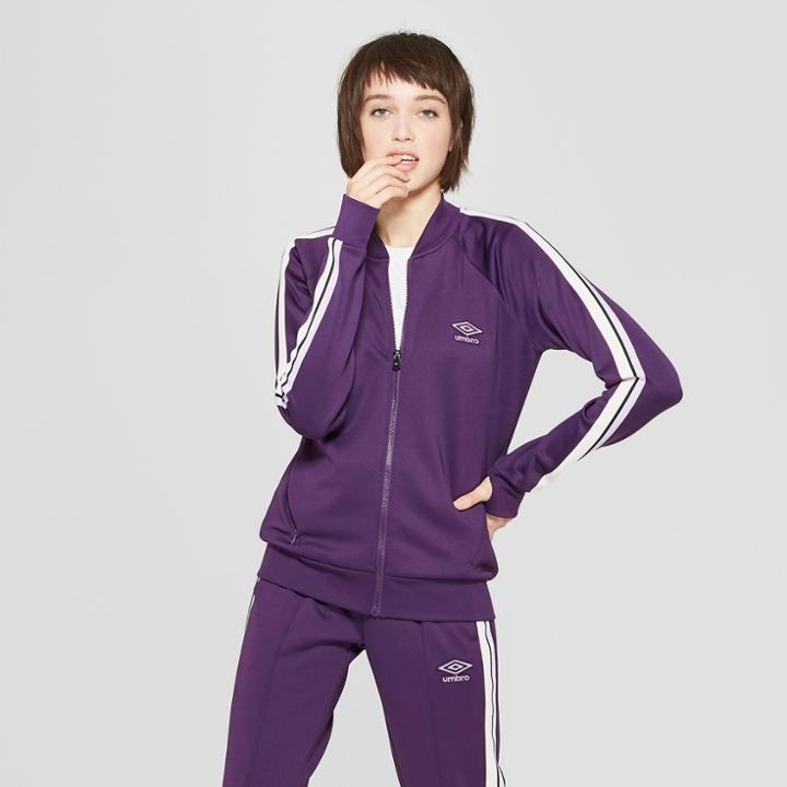 Umbro Women's Full Zip Baseball Jacket Purple