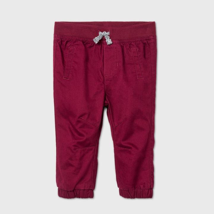 Baby Boys' Cargo Pants - Cat & Jack Burgundy Newborn, Red