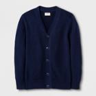 Boys' V-neck Uniform Cardigan - Cat & Jack Navy (blue)