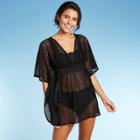 Women's Crochet Cut Out Back Cover Up Dress - Xhilaration Black S, Women's,