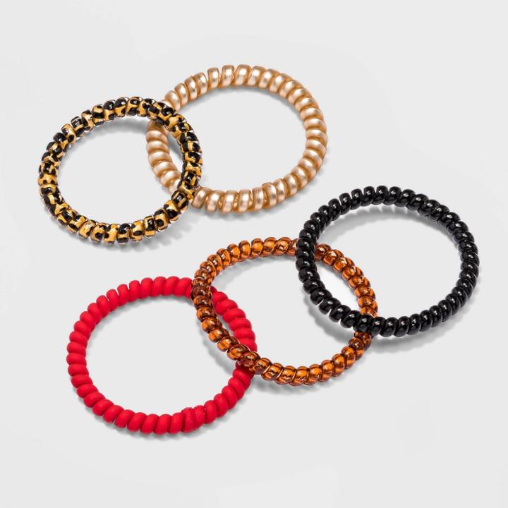 Skinny Phone Cords, Matte, Solids, Metallic, Jelly 5pc - Wild Fable Red
