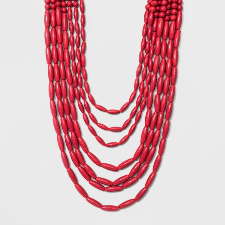 Sugarfix By Baublebar Monochrome Beaded Statement Necklace - Strawberry Ice, Girl's