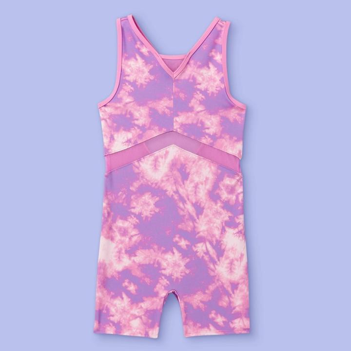 More Than Magic Toddler Girls' Tie-dye Gymnastics Biketard - More Than