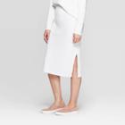 Women's Mid-rise Midi Skirt - Prologue White Xs, Women's, Beige