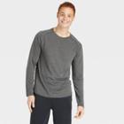 Men's Merino Wool Long Sleeve T-shirt - All In Motion Black Heather