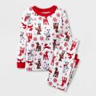 Toddler 2pc Rudolph The Red-nosed Reindeer Hacci Pajama Set - White/red