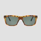 All In Motion Men's Tortoise Shell Print Rectangle Square Sunglasses - All In