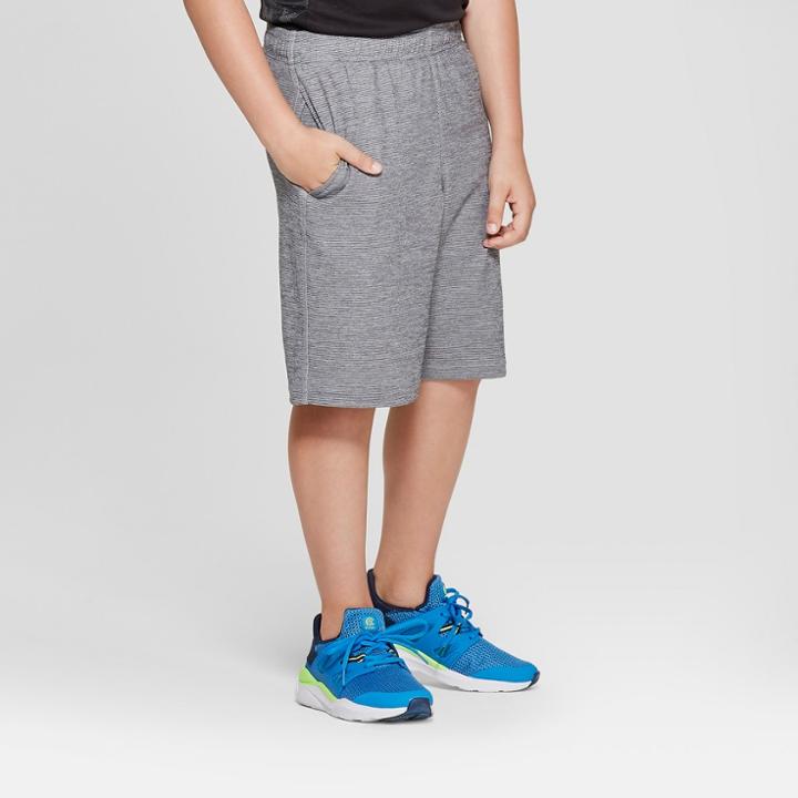 Boys' Training Shorts - C9 Champion Silverstone Heather S, Heather Gray