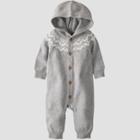 Baby Organic Cotton Winter Hooded Sweater Jumpsuit - Little Planet By Carter's Gray