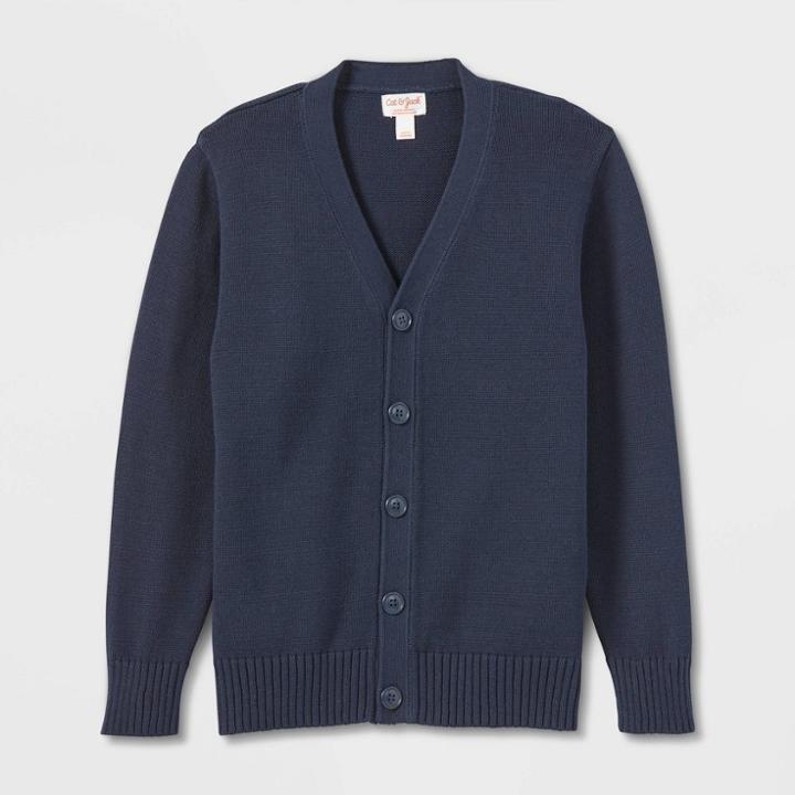 Boys' Uniform Button-front Cardigan - Cat & Jack Blue