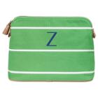 Cathy's Concepts Personalized Green Striped Cosmetic Bag - Z