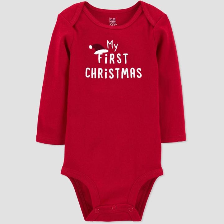 Baby 'my First Christmas' Bodysuit - Just One You Made By Carter's Red