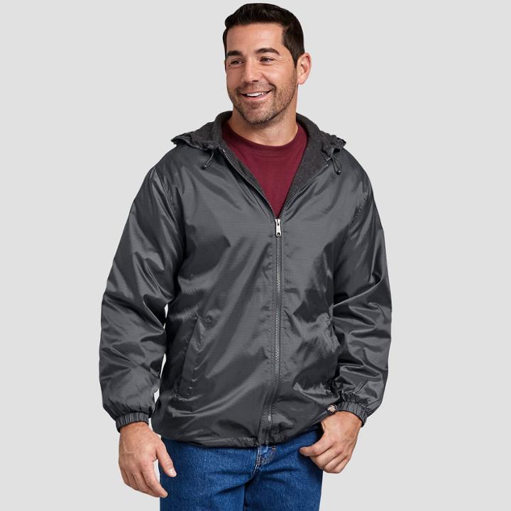 Dickies Men's Long Sleeve Fleece Jackets - Gray