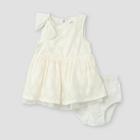 Baby Girls' Sleeveless Clipspot Dress - Cat & Jack Cream Newborn, Ivory