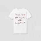 Well Worn Boys' 'freedom Equality And Feminism' Short Sleeve T-shirt - White