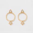 Cubic Zirconia Small Circle Earrings - A New Day Gold