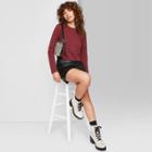 Women's Long Sleeve T-shirt - Wild Fable Burgundy