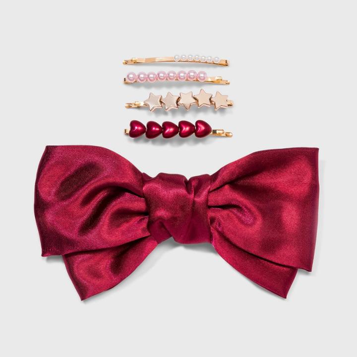 Girls' 5pk Bow And Bobbie Hair Clips And Pins - Cat & Jack