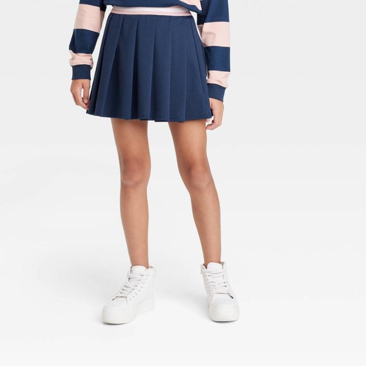 Kids' Tennis Skirt - Art Class Navy Blue