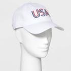 No Brand Women's Usa Baseball Hat - White