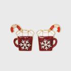 Sugarfix By Baublebar Holiday Cocoa Stud Earrings - Red/white