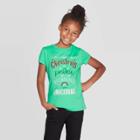 Petitegirls' Short Sleeve All I Want For Christmas Graphic T-shirt - Cat & Jack Green L, Girl's,