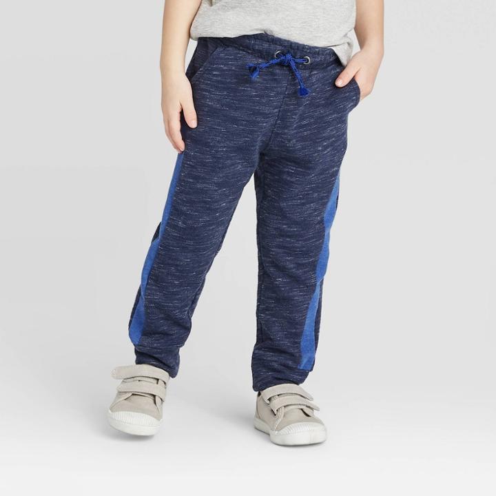 Toddler Boys' Athletic Jogger Pants - Cat & Jack Navy 12m, Toddler Boy's, Blue