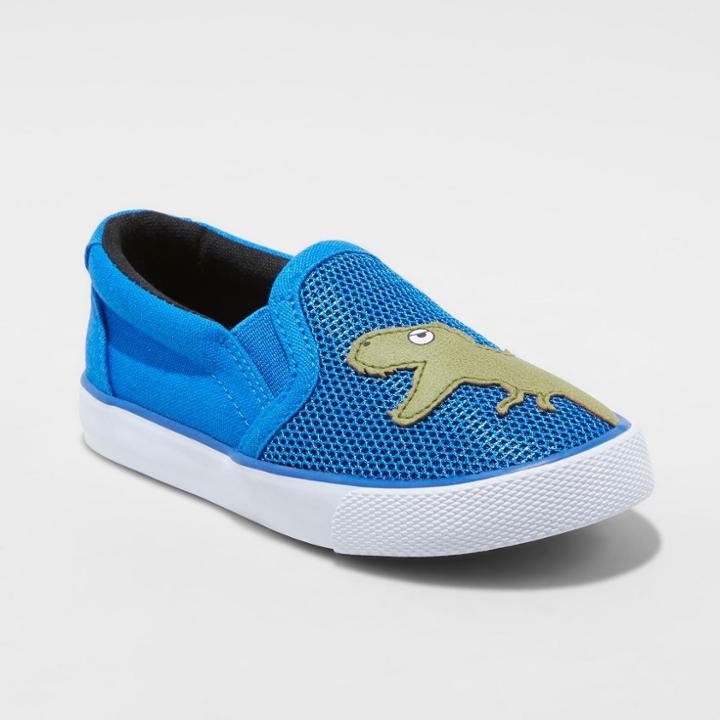 Toddler Boys' Malvin Dinosaur Sneakers - Cat & Jack Navy