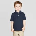 Toddler Boys' Short Sleeve Pique Uniform Polo Shirt - Cat & Jack Navy (blue)