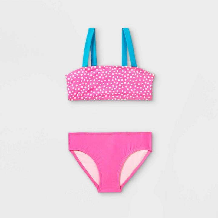Girls' Polka Dot 2pc Bikini Set - Cat & Jack Pink