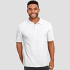Hanes Men's Short Sleeve X-temp Performance Pique Polo Shirt - White