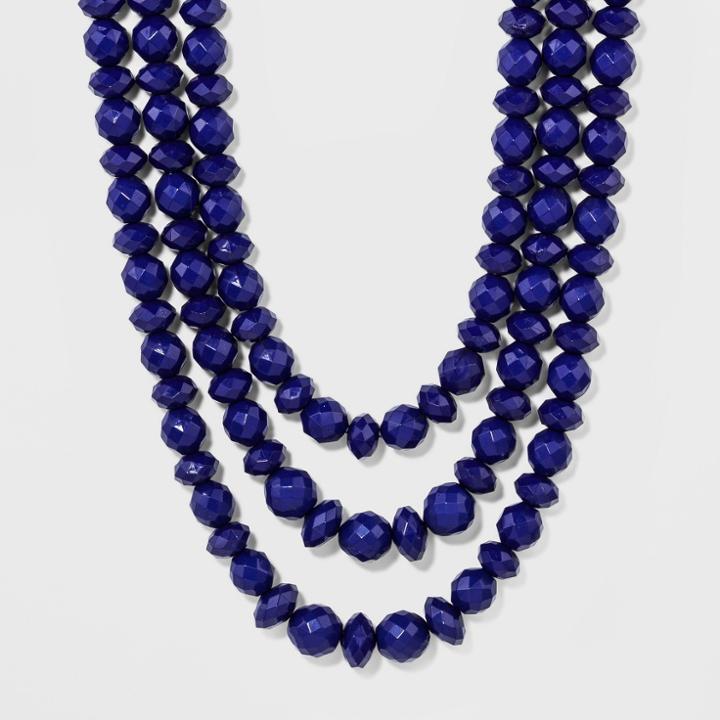 Sugarfix By Baublebar Bold Beaded Statement Necklace - Navy, Girl's