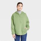 Women's Quilted Hooded Sweatshirt - Universal Thread Green