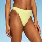 Women's Mid-waist Extra High Leg Cheeky Bikini Bottom - Wild Fable Yellow Xxs